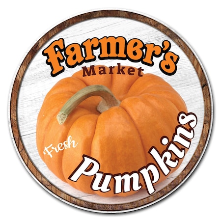 Signmission Farmers Market Pumpkins Circle Vinyl Laminated Decal, D-16-CIR-Pumpkins D-16-CIR-Pumpkins
